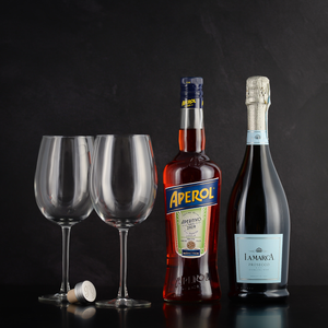 Aperol Spritz Gift Basket Set with LaMarca Prosecco