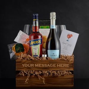 Aperol Spritz Gift Basket for birthdays, closings, retirements, and a thank you