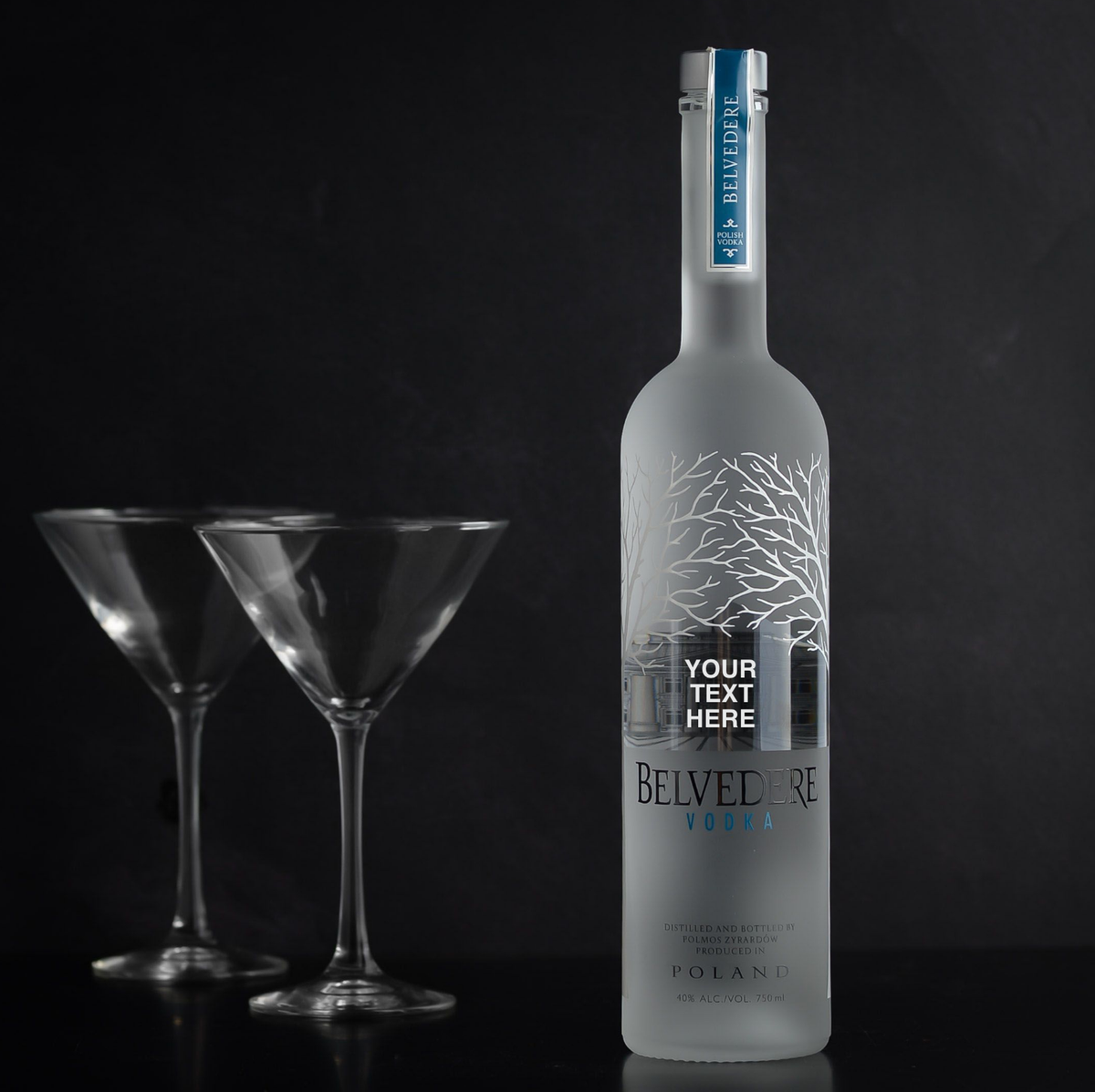 Personalized Belvedere Vodka Bottle Gift with free engraving for vodka lovers, birthdays, anniversaries, retirements, and a warm thank-you.