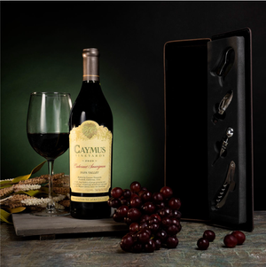 Custom Engraved Caymus Vineyards Cabernet Wine Gift Box Set - luxury wine gift