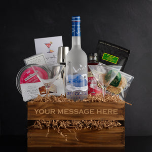 Grey Goose Vodka Cosmopolitan Gift Baske Set for clients, closings, birthdays, a thank-you, and any vodka lover