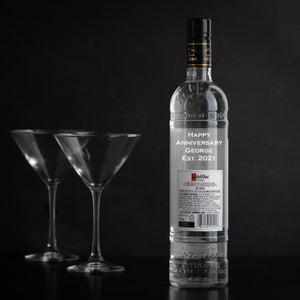 Ketel One Vodka Engraved Bottle for birthdays, anniversaries, or a special thank you