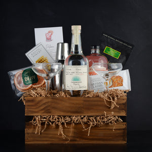 Engraved Paloma Tequila Cocktail Gift Basket set for corporate events, real estate closing, thank you, and birthdays