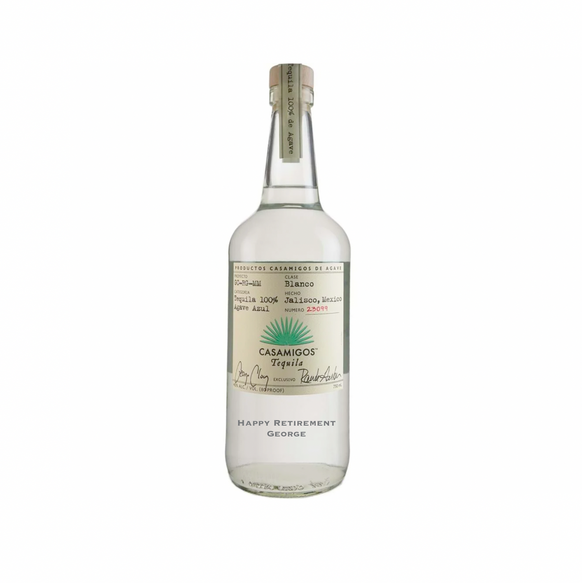 Casamigos Tequila Engraved Gift Bottle for birthdays, anniversaries, retirements, and tequila lovers