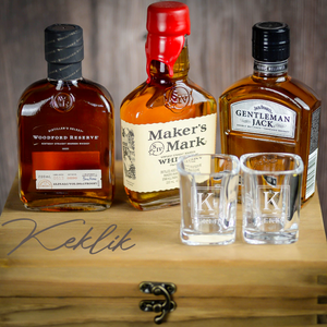 Woodford Whiskey Gift Box Set Engraved