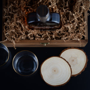 Custom Woodford Reserve Whiskey luxury Gift Box Set for birthdays, corporate gifts, and bourbon whiskey lovers