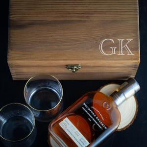 Custom Woodford Reserve Whiskey Luxury Gift Box Set for birthdays, corporate gifts, and bourbon whiskey lovers