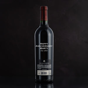 Engraved Wine Bottle Gift for birthdays, anniversaries, closings, corporate liquor gifts, executive gifts and wine lovers