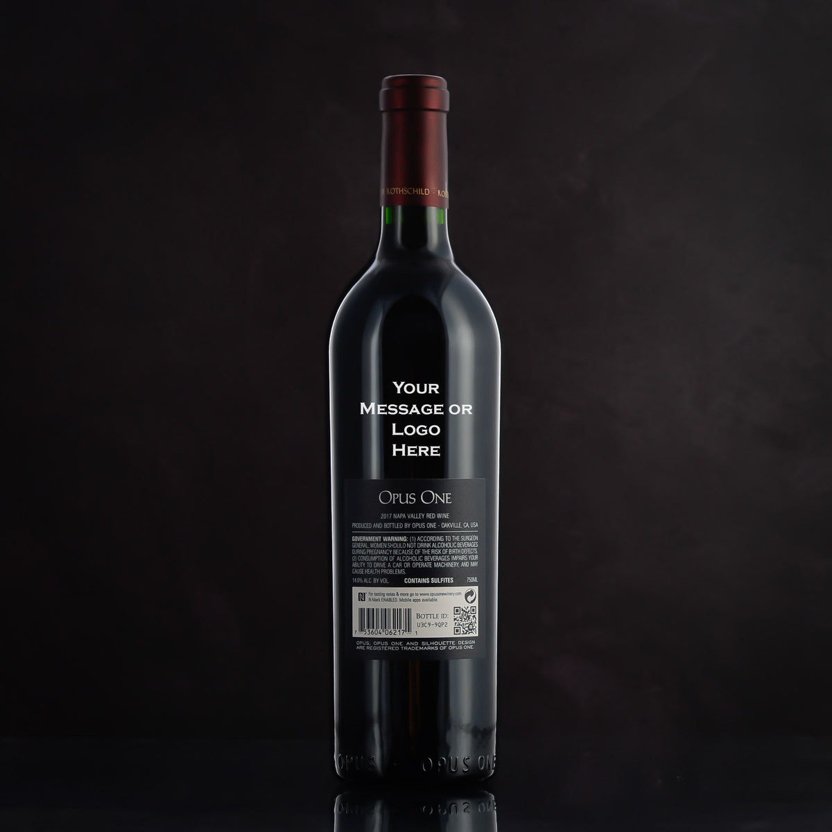 Engraved Opus One Wine Bottle for Birthday, Weddings, Closings, executive and corporate gifts