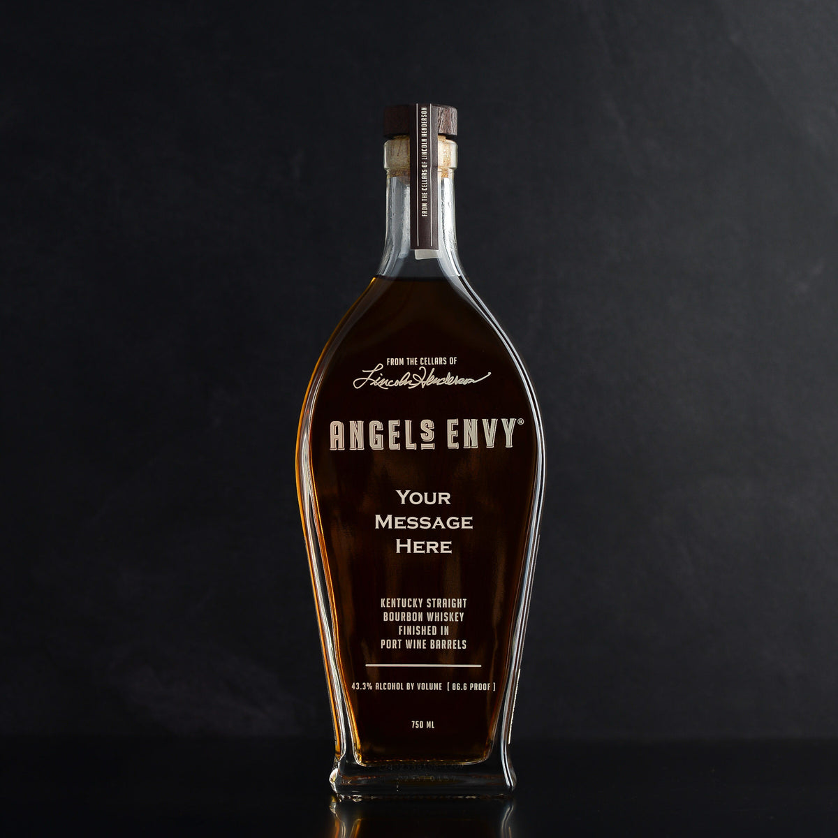 Angel's Envy Bourbon Whiskey Engraved bottle for whiskey lovers