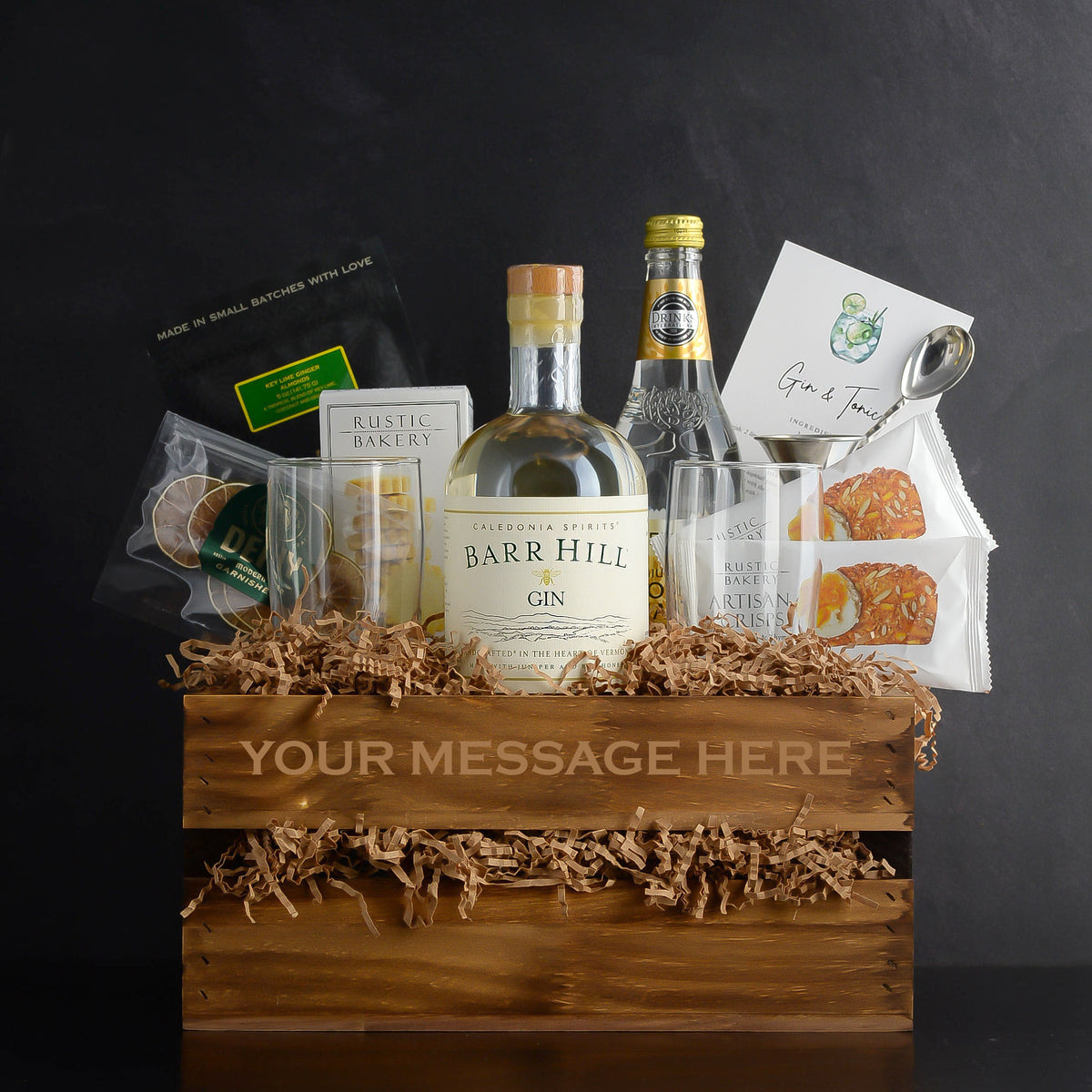 Bar Hill Gin and Tonic Gift Basket Set by Elevated Spirit Shop