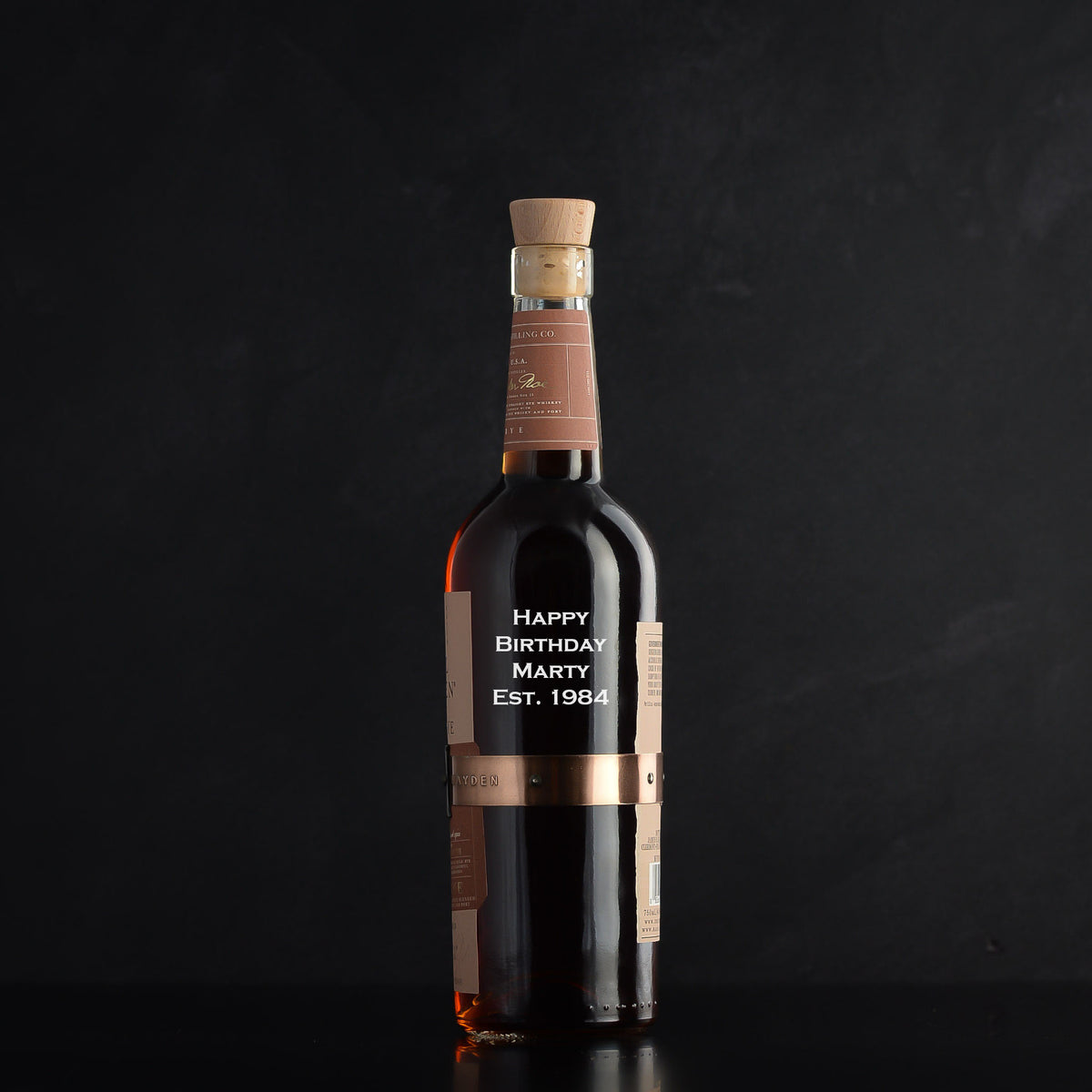 Engraved Basil Hayden Bourbon Gift Bottle for bourbon whiskey lovers