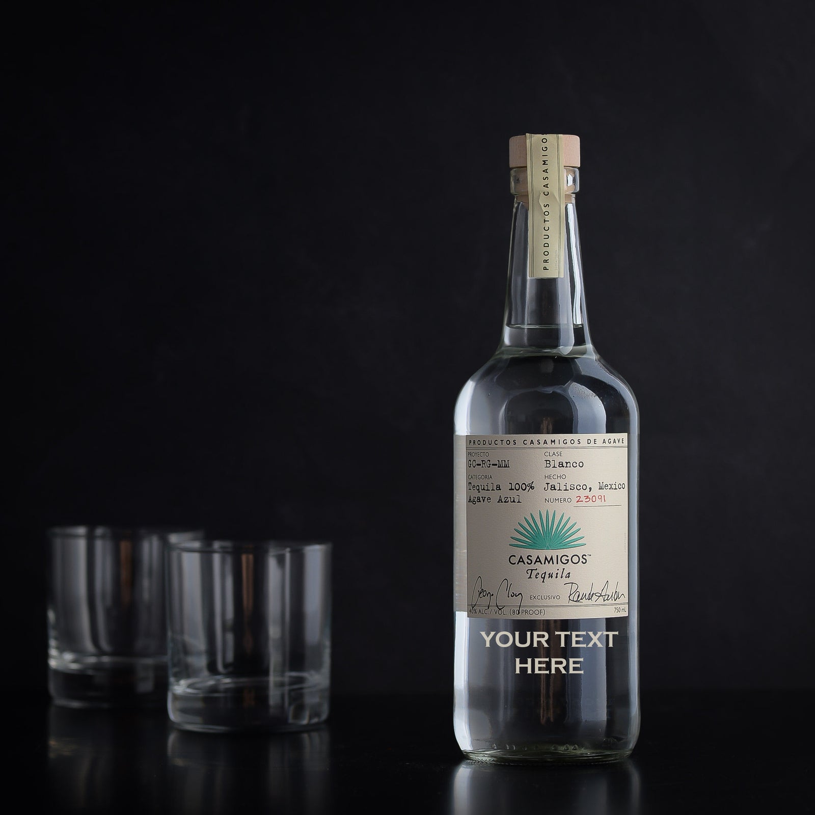 Casamigos Tequila Engraved Gift Bottle for birthdays, anniversaries, retirements, and tequila lovers