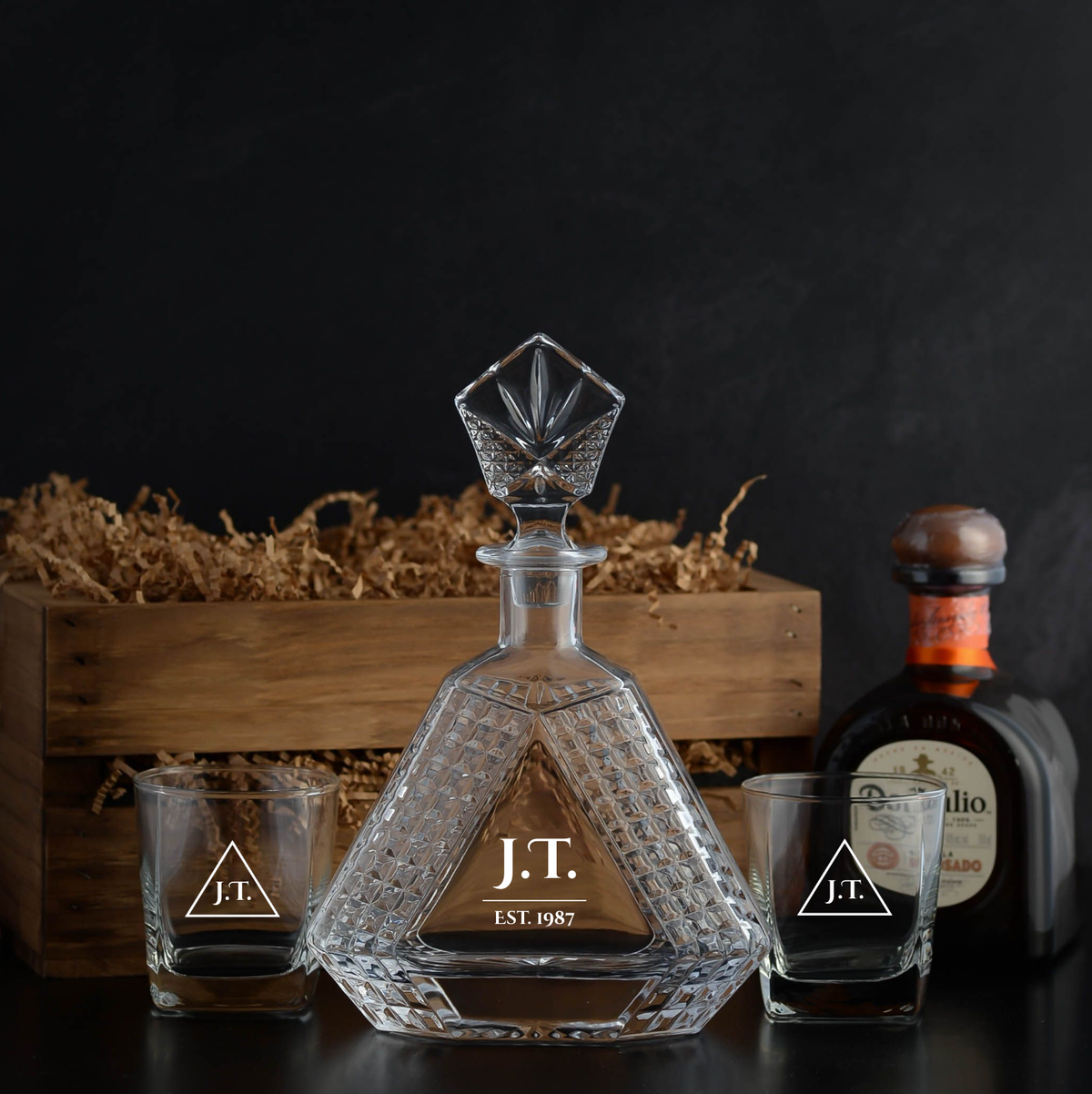 Don Julio Tequila Gift Basket with glasses.