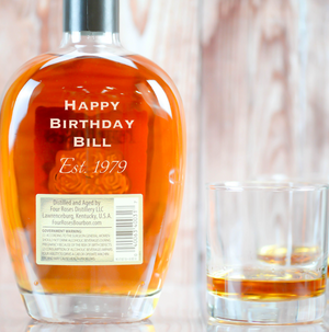 Four Roses Bourbon Whiskey engraved with your custom message.