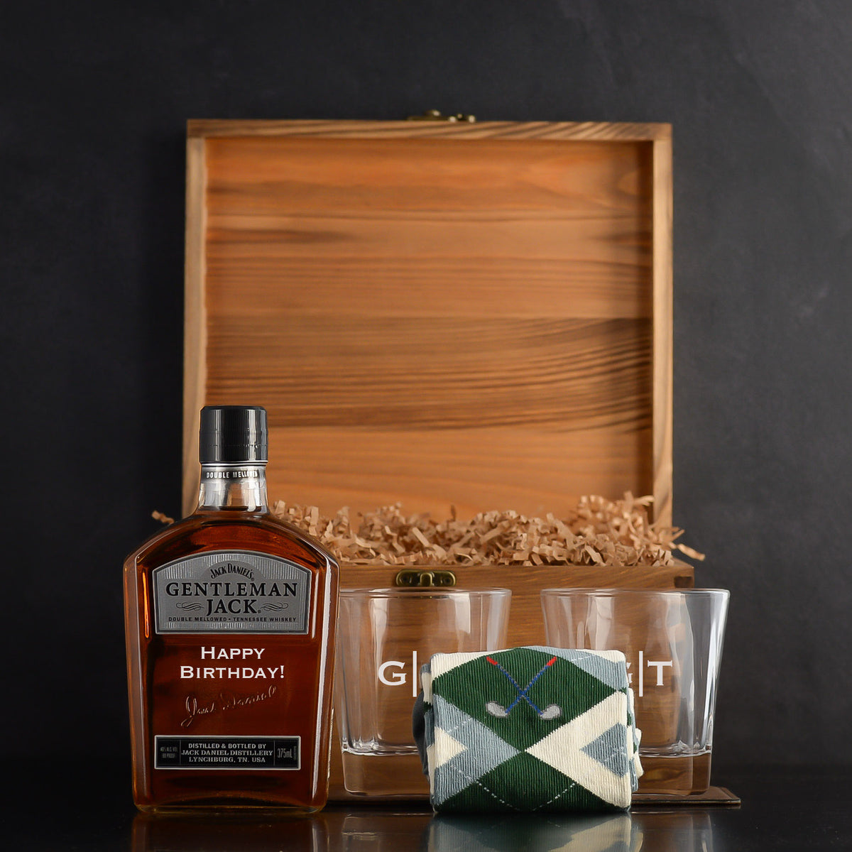 Gentleman Jack Whiskey Gift Box Set for whiskey lovers and golf lovers