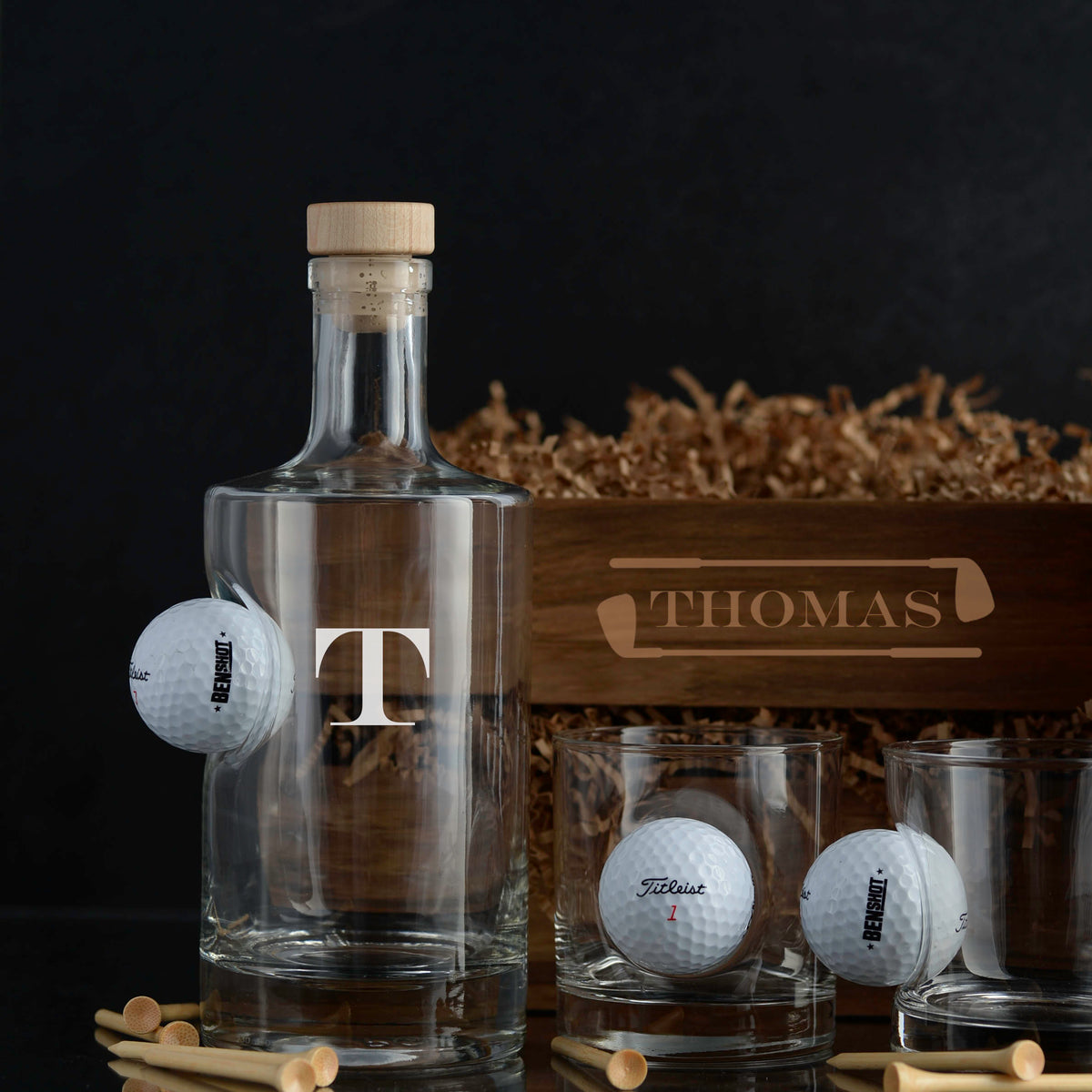 Glenlivet Whisky Gift Basket Set for birthdays, luxury corporate gifting, golf events, award, and retirements