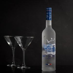 Grey Goose Vodka Engraved Gift, Happy Anniversary Gift