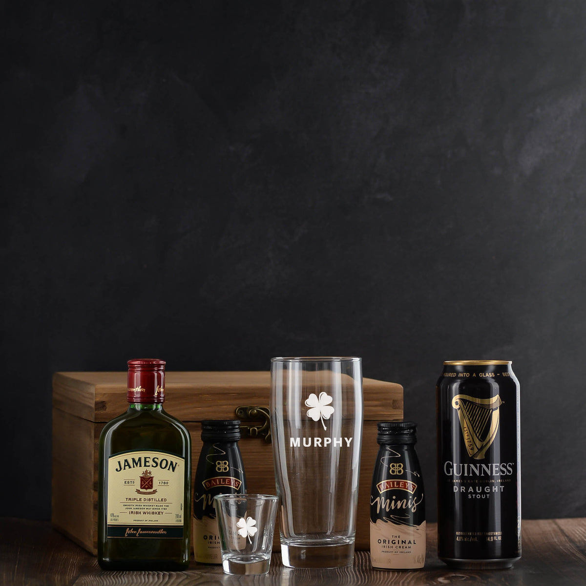 Jameson Whiskey Gift Box Set with Beer and glasses