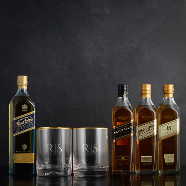 Personalized Johnnie Walker Scotch Sampler Gift Set | Scotch Gift