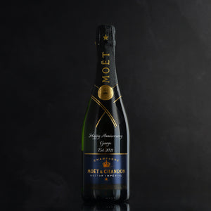 Moet & Chandon Nectar Imperial Champagne Engraved Bottle