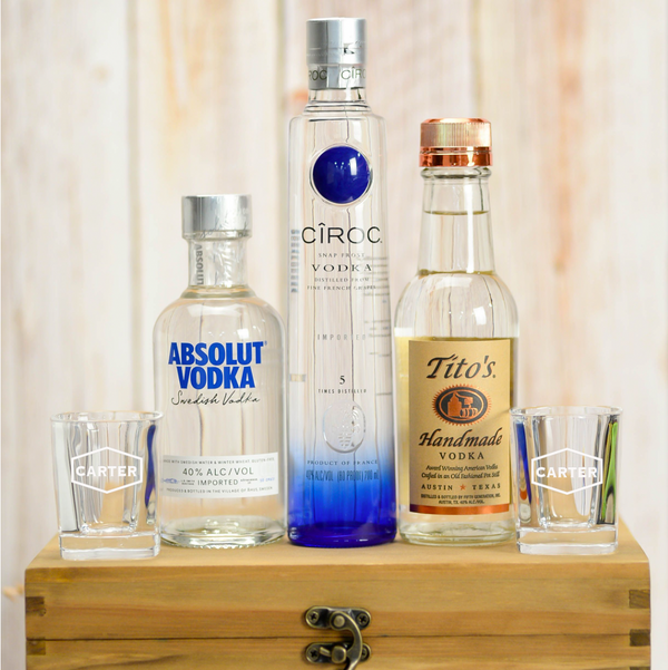 Personalized Vodka Tasting Box Set - Vodka Gift Sets - Engraved Gifts ...