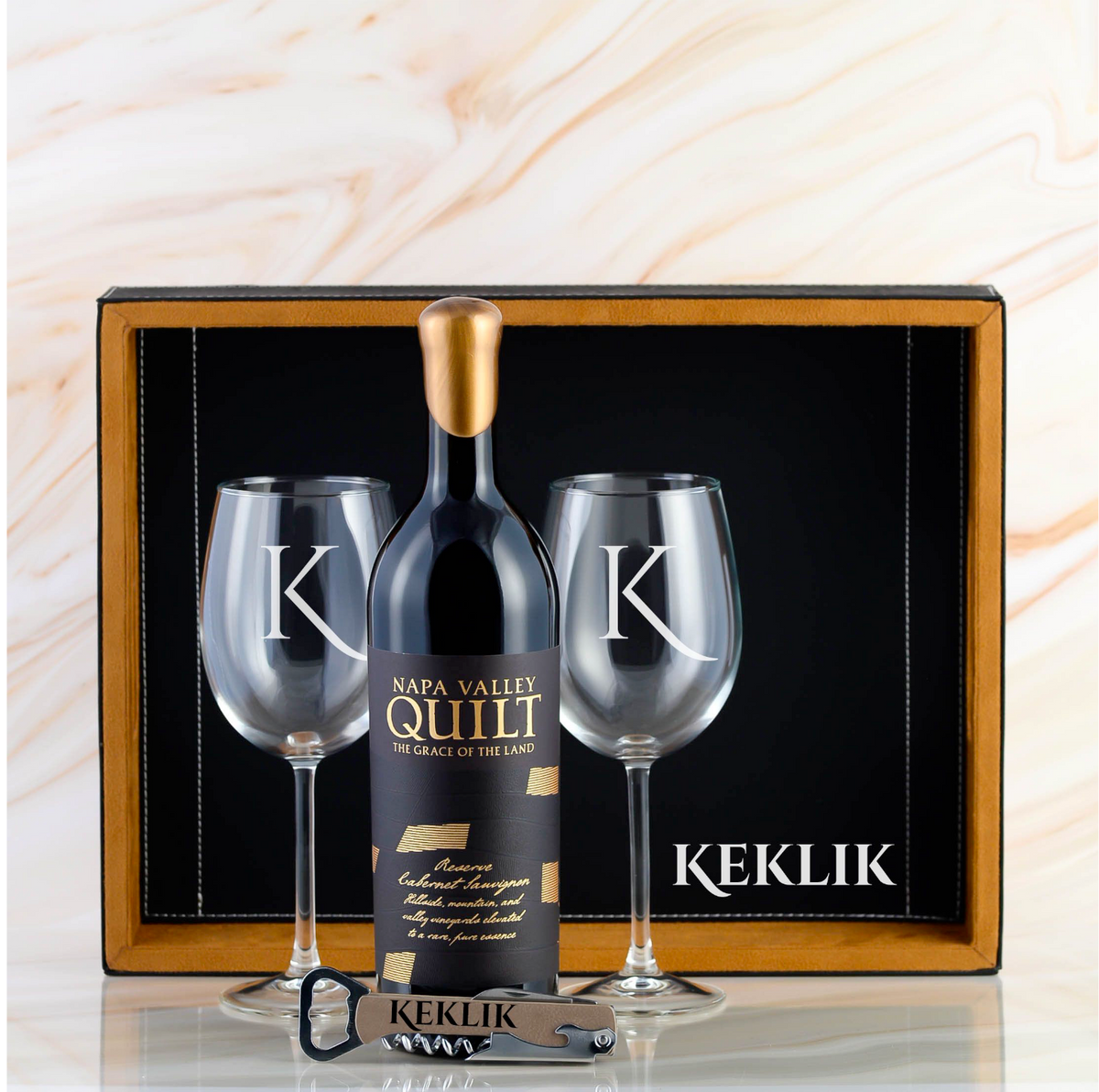 The best Engraved Wine Gift Set by Elevated Spirit Shop, for wine lovers, corporate wine gifts, birthdays, holidays, and anniversary