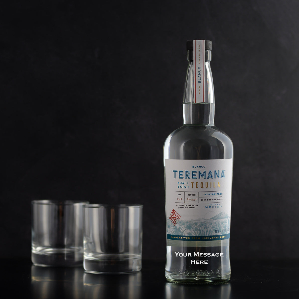 Teremana Blanco Tequila Engraved Gift Bottle for birthdays, anniversaries, and tequila lovers