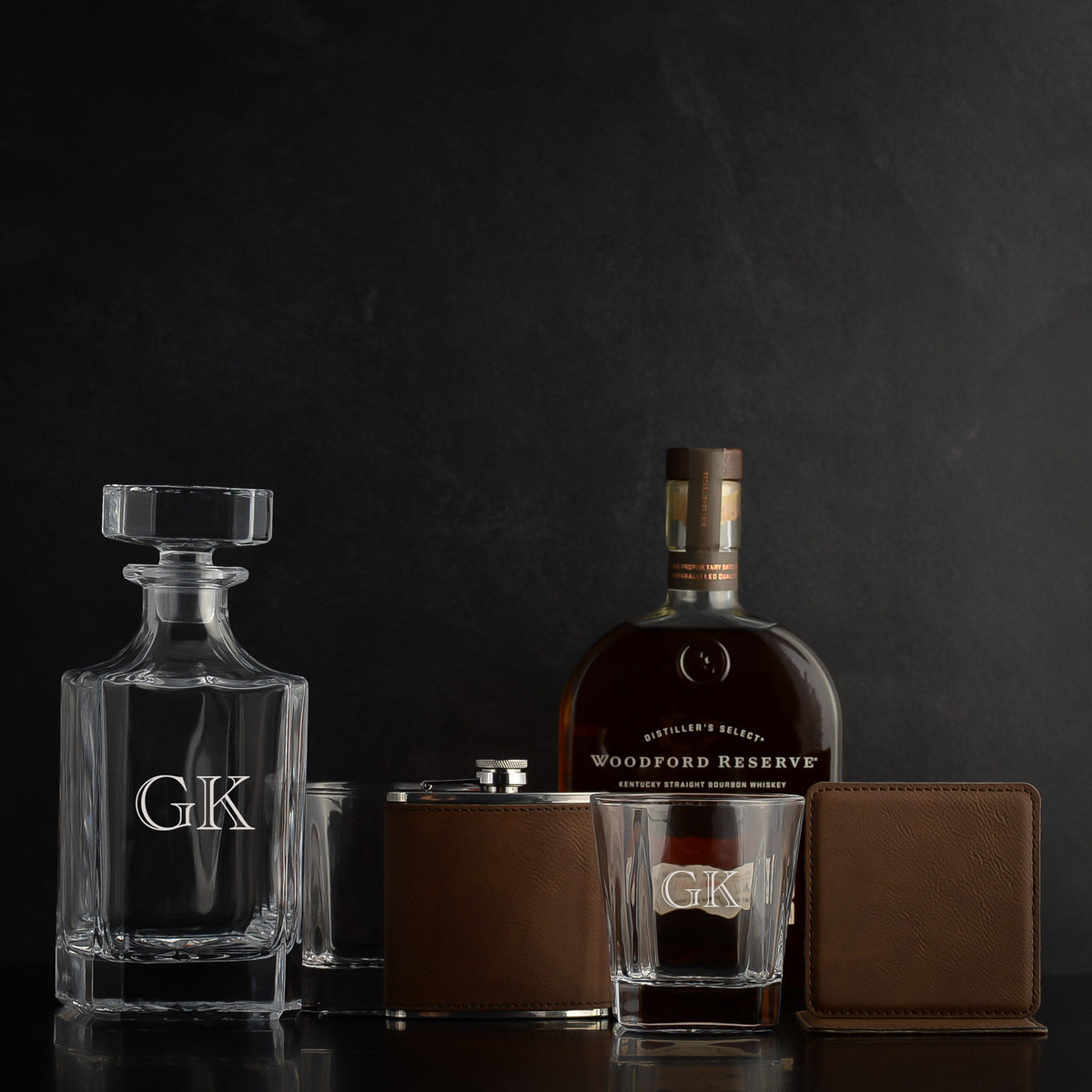 Custom Whiskey Gift Basket Set for clients, corporate events, a thank you, and whiskey lovers