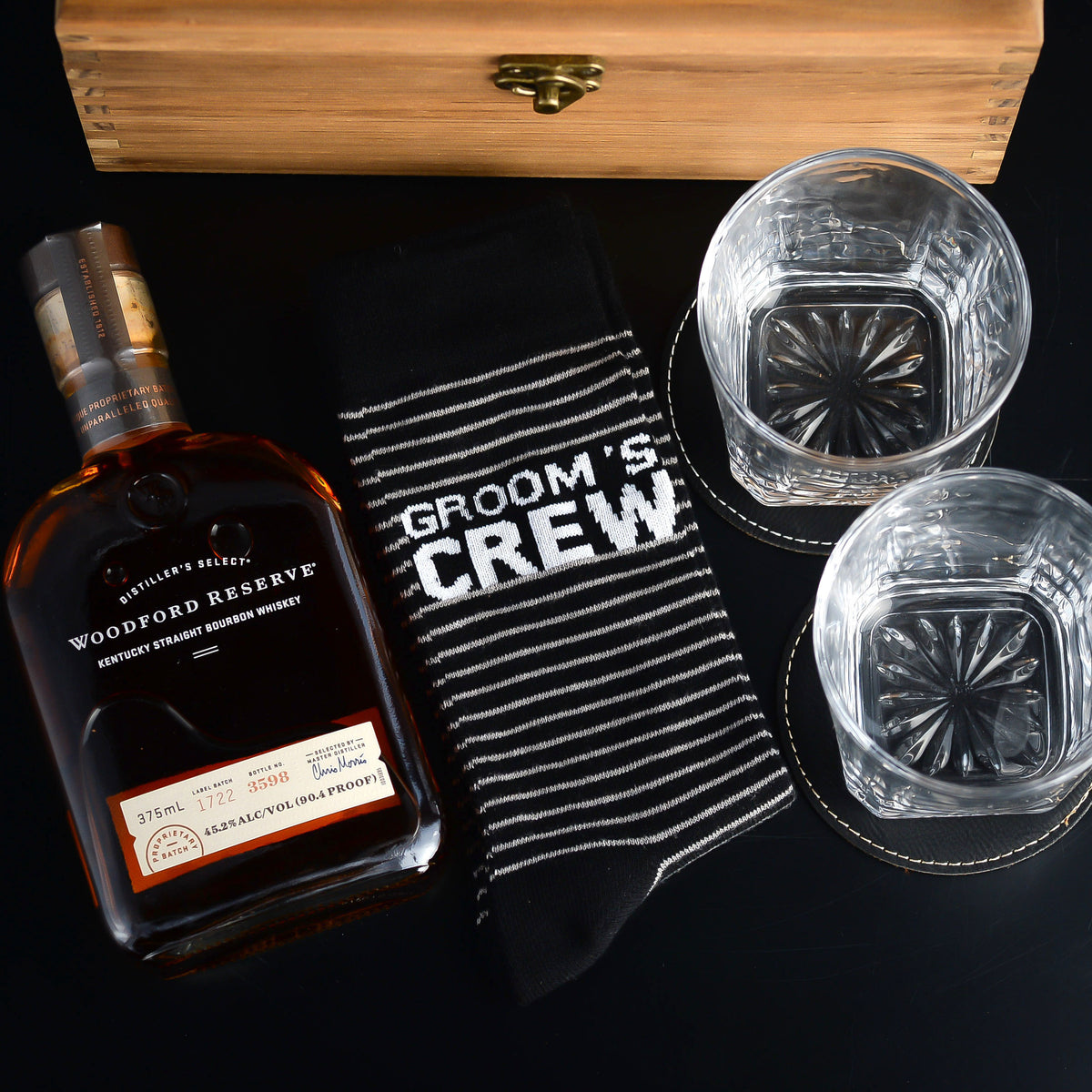 Woodford Whiskey Groomsmen Proposal Gift Box Set
